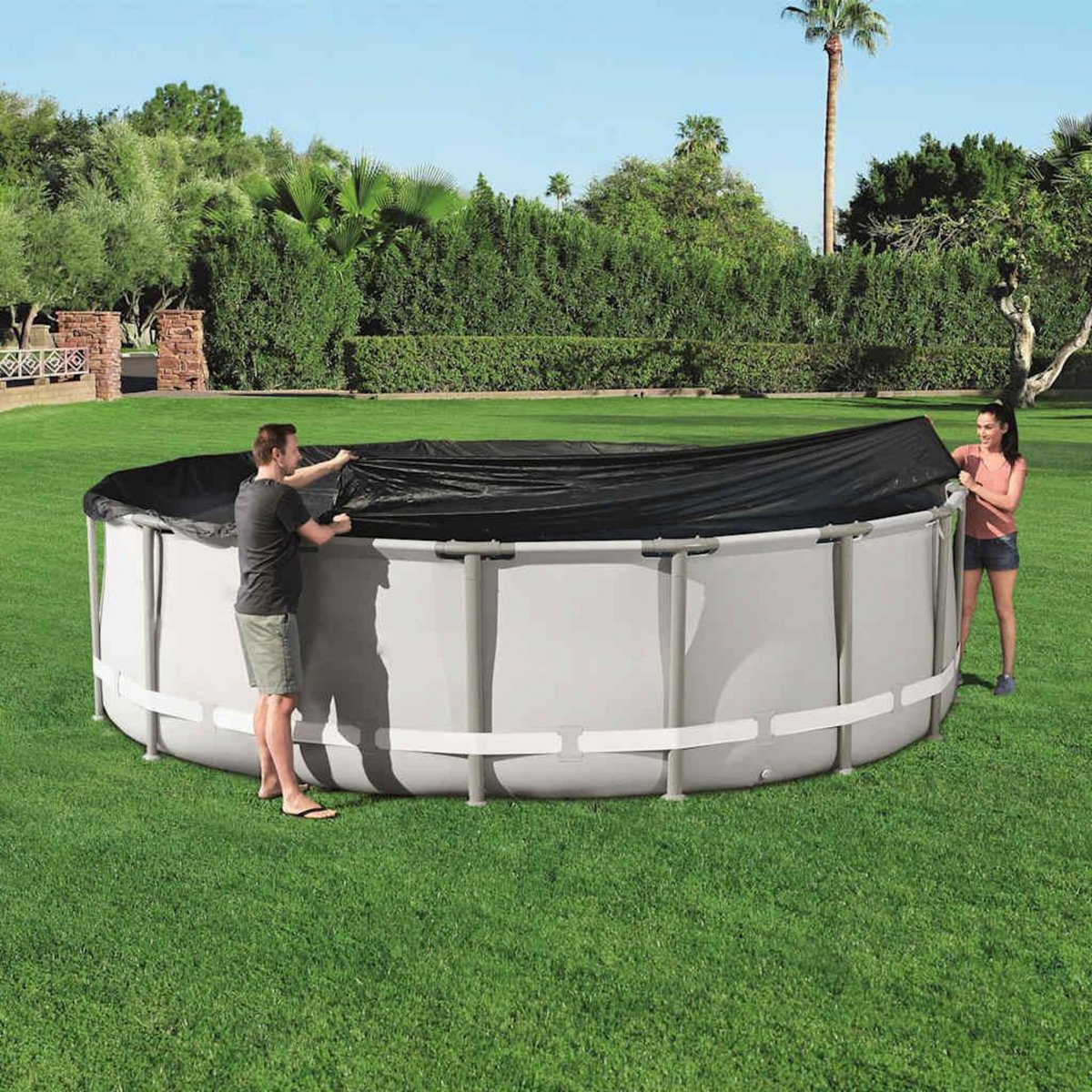 BESTWAY Bestway Couverture de piscine Flowclear 488 cm