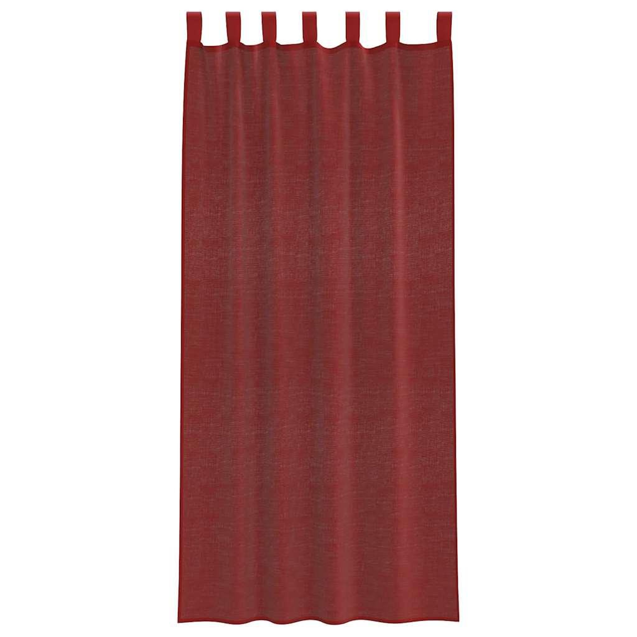 Voir la diapositive 4 : VIDAXL Rideaux en voile avec passe-tringles 2 pcs rouge bordeaux