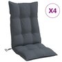 Voir la diapositive 2 : VIDAXL Coussins de chaise a dossier haut lot de 4 anthracite