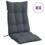 Voir la diapositive 2 : VIDAXL Coussins de chaise a dossier haut lot de 4 anthracite