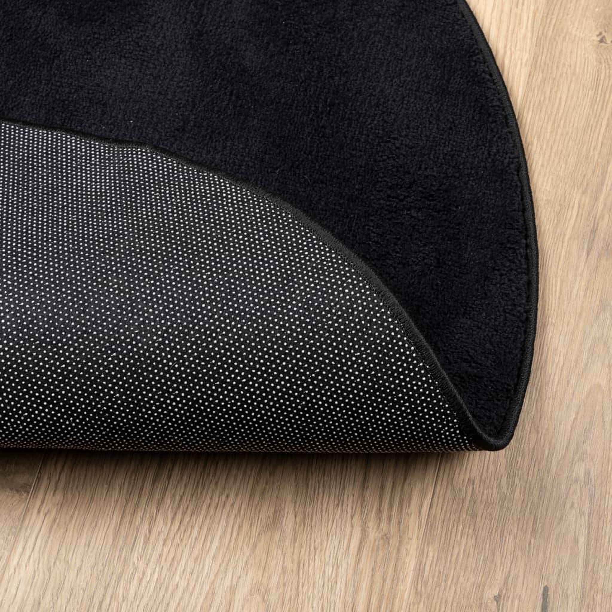 Voir la diapositive 5 : VIDAXL Tapis OVIEDO a poils courts noir Ø 160 cm