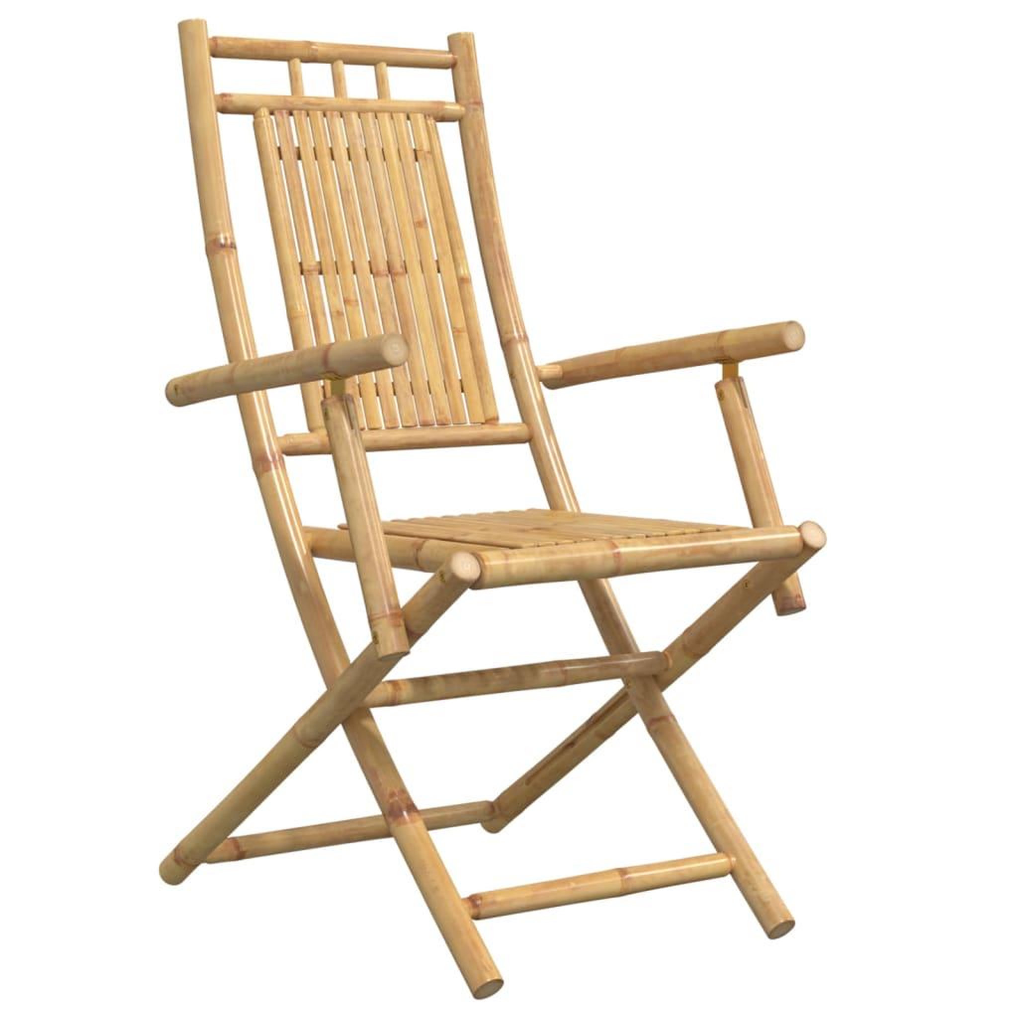Voir la diapositive 3 : VIDAXL Chaises pliables de jardin lot de 6 53x66x99 cm bambou