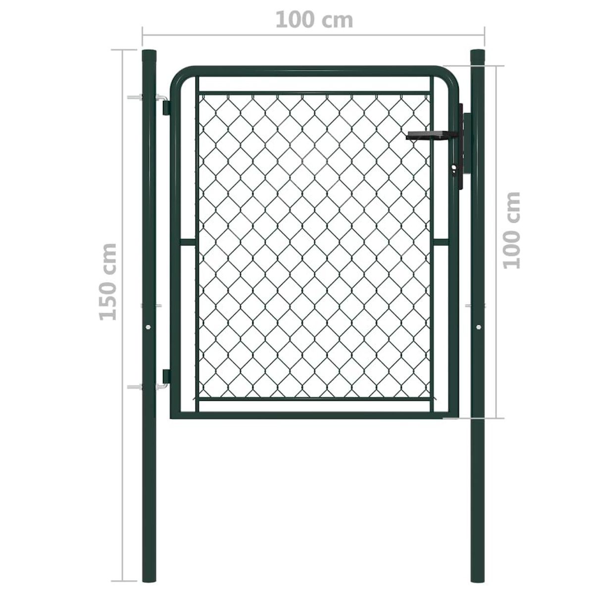 VIDAXL Portillon Acier 100x100 cm Vert