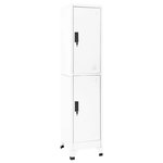 VIDAXL Armoire a casiers Blanc 38x45x180 cm Acier