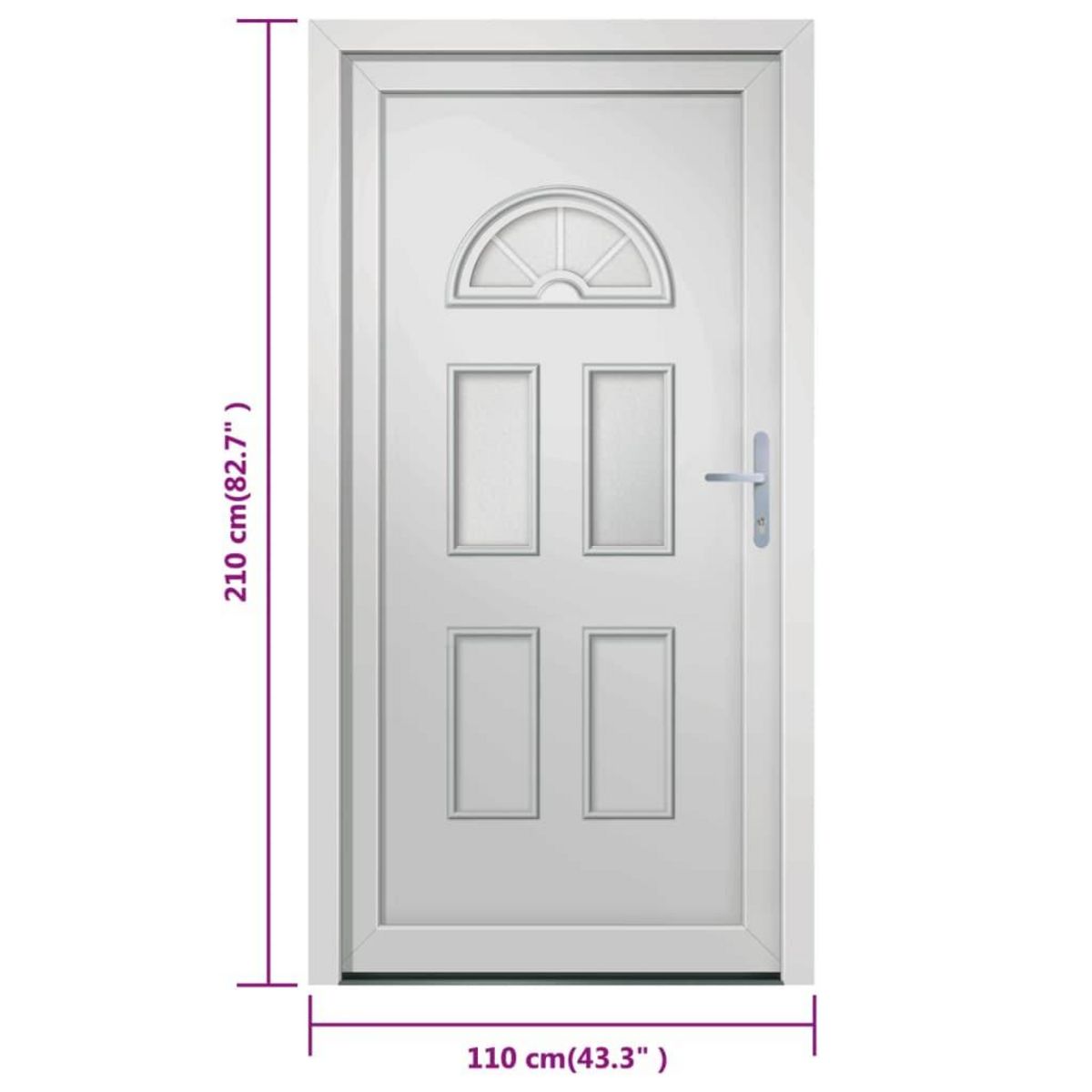 VIDAXL Porte d'entree blanc 110x210 cm PVC