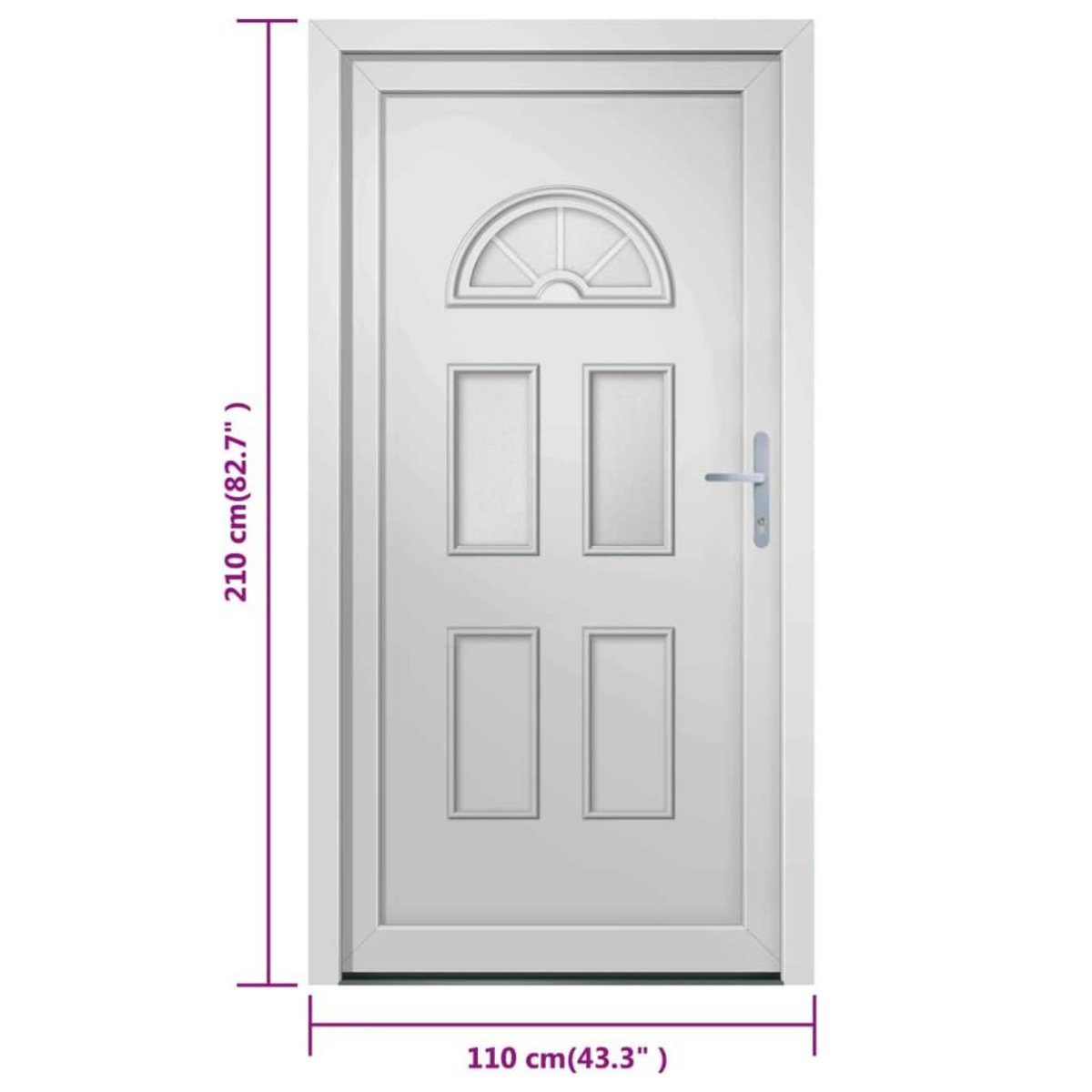 VIDAXL Porte d'entree blanc 110x210 cm PVC