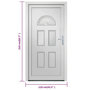 Voir la diapositive 6 : VIDAXL Porte d'entree blanc 110x210 cm PVC