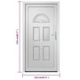Voir la diapositive 6 : VIDAXL Porte d'entree blanc 110x210 cm PVC