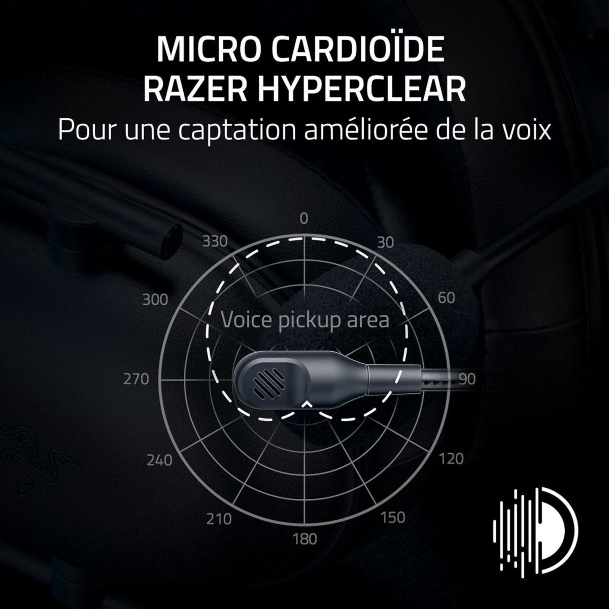 Razer Casque gamer Casque Gaming filaire Razer BlackShark V2 X sous licence PlayStation Blanc