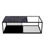 Voir la diapositive 1 : MERAX Table Basse 110 × 48 × 35 Cm Avec Plateau En Verre