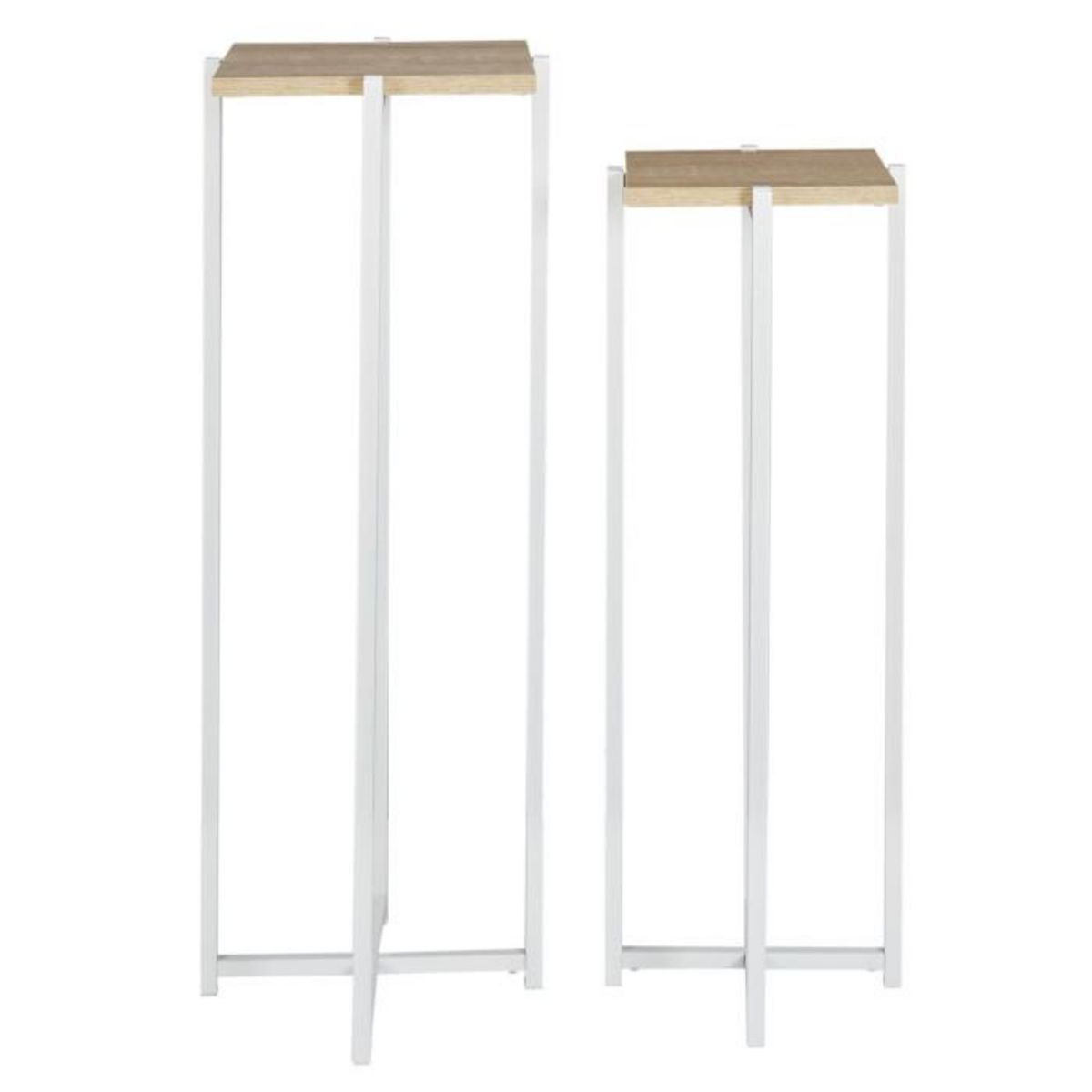 Paris Prix Lot de 2 sellettes  Loka  82cm Blanc