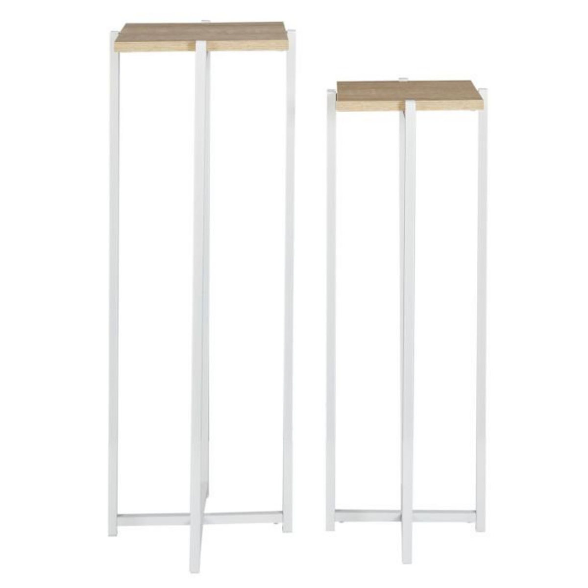 Paris Prix Lot de 2 sellettes  Loka  82cm Blanc