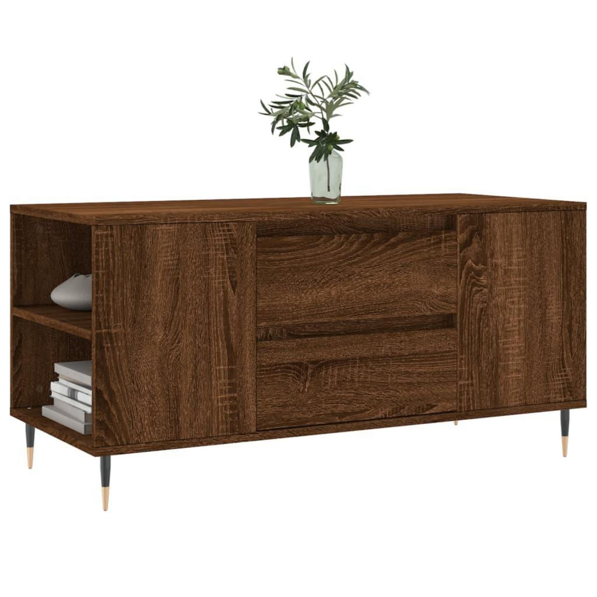 VIDAXL Table basse chene marron 102x44,5x50 cm bois d'ingenierie