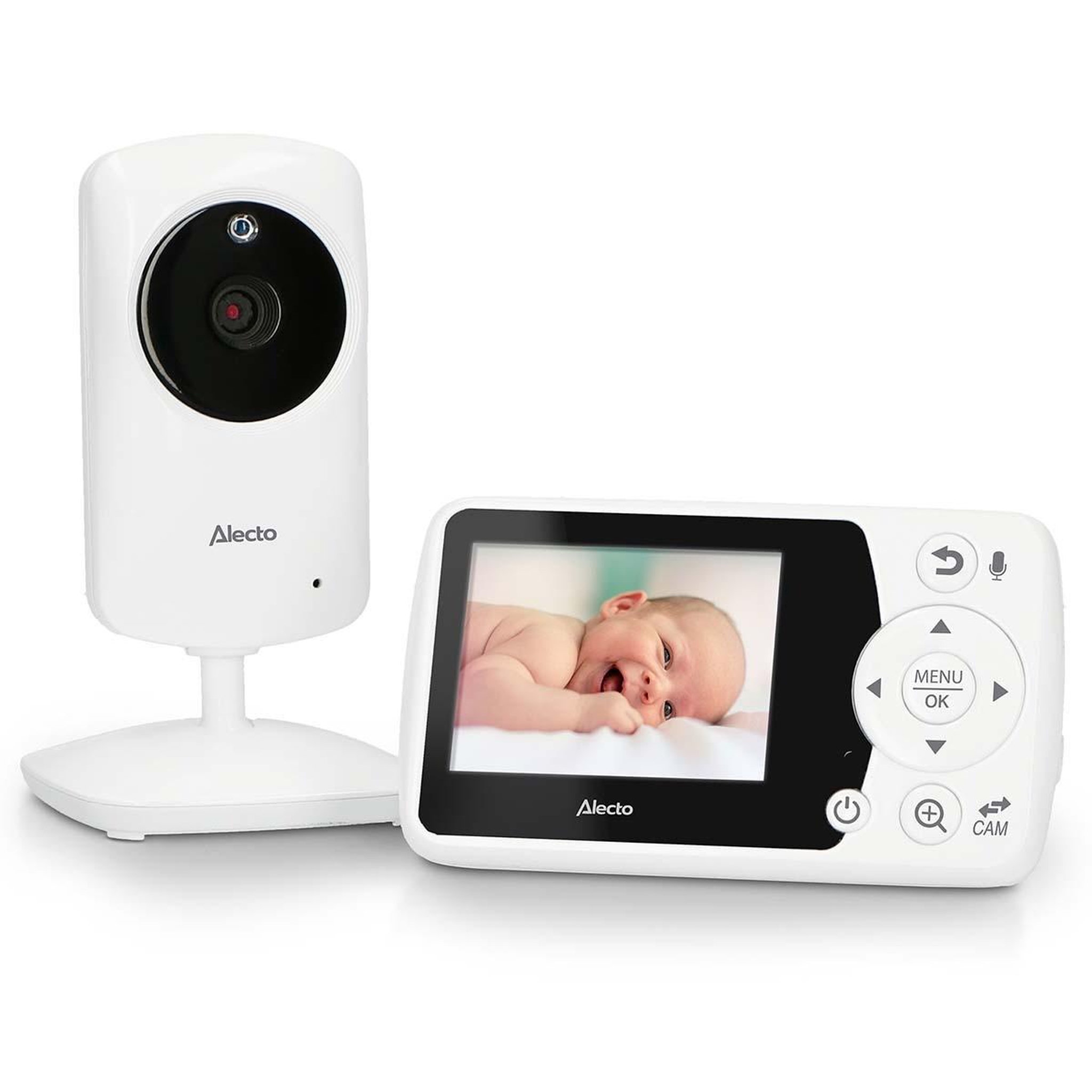 ALECTO Babyphone vidéo Caméra écran couleur 2,4 pouces Vision nocturne VOX Interphone Portée 50 m Alecto