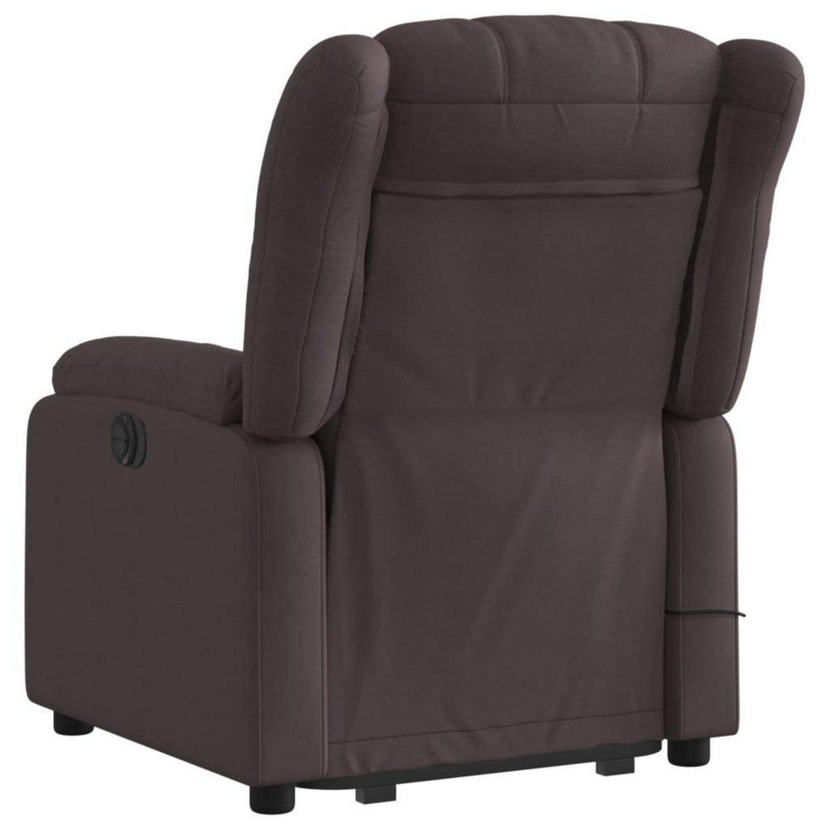 VIDAXL Fauteuil inclinable de massage Marron fonce Tissu