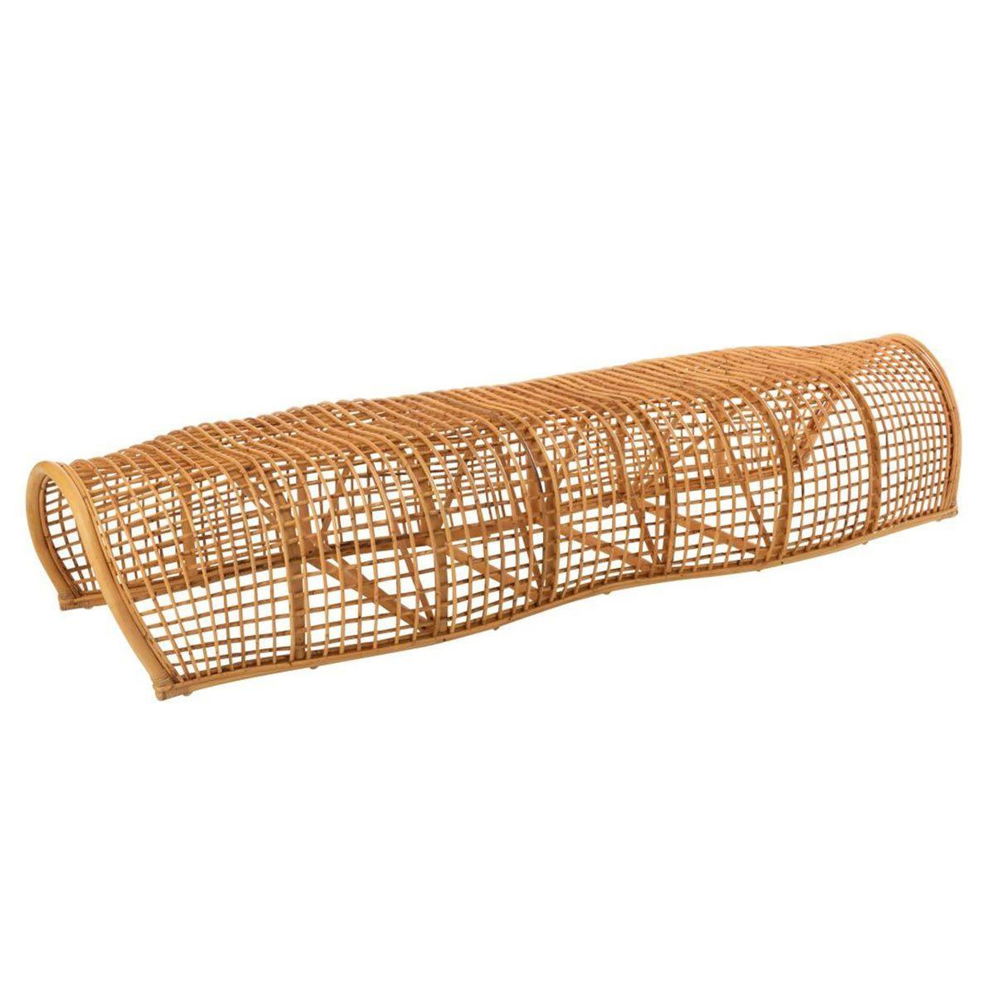 J-LINE Banc design en rotin  roni  200cm naturel