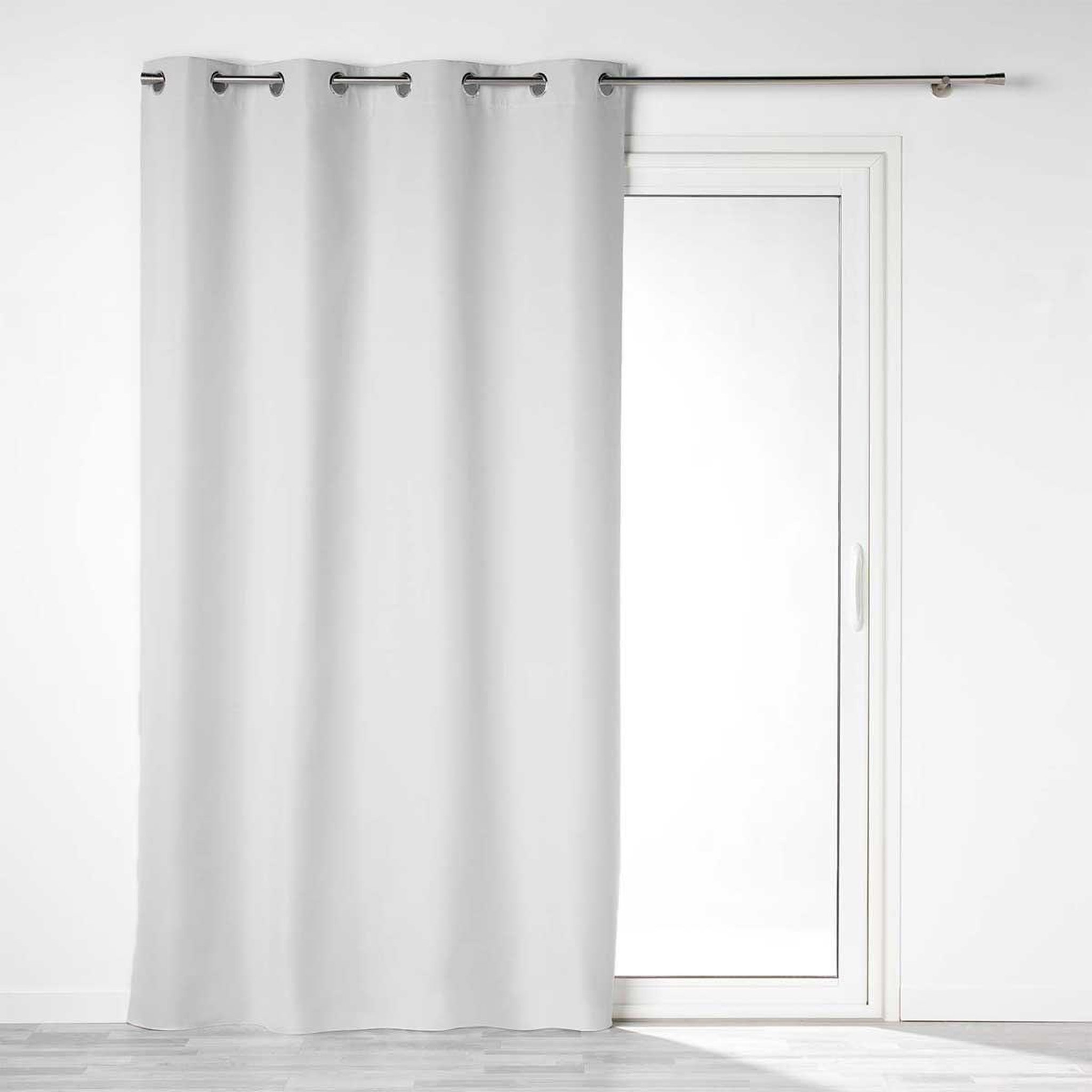 Douceur d'Intérieur Rideau occultant  obscure  140x260cm gris perle