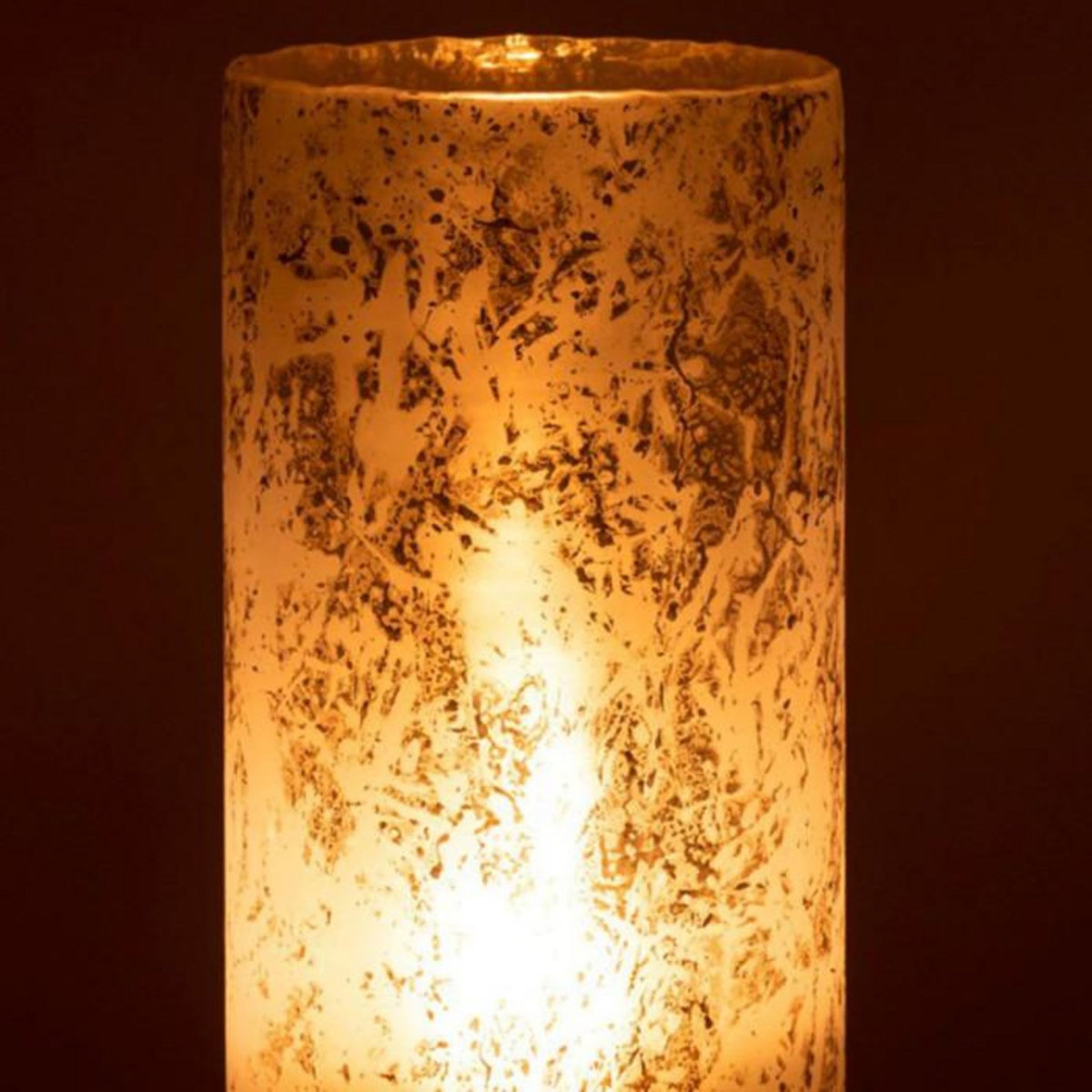 Paris Prix Photophore Design Rond Verre  Glace  36cm Bleu