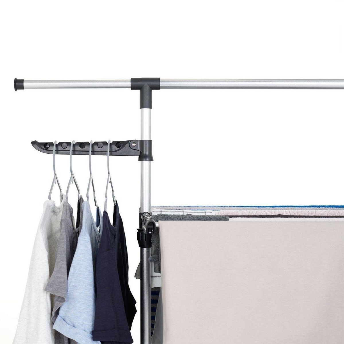 BATIMEX Séchoir à linge étendoir multifonction 25M ULTIMA 3 niveaux Noir et inox