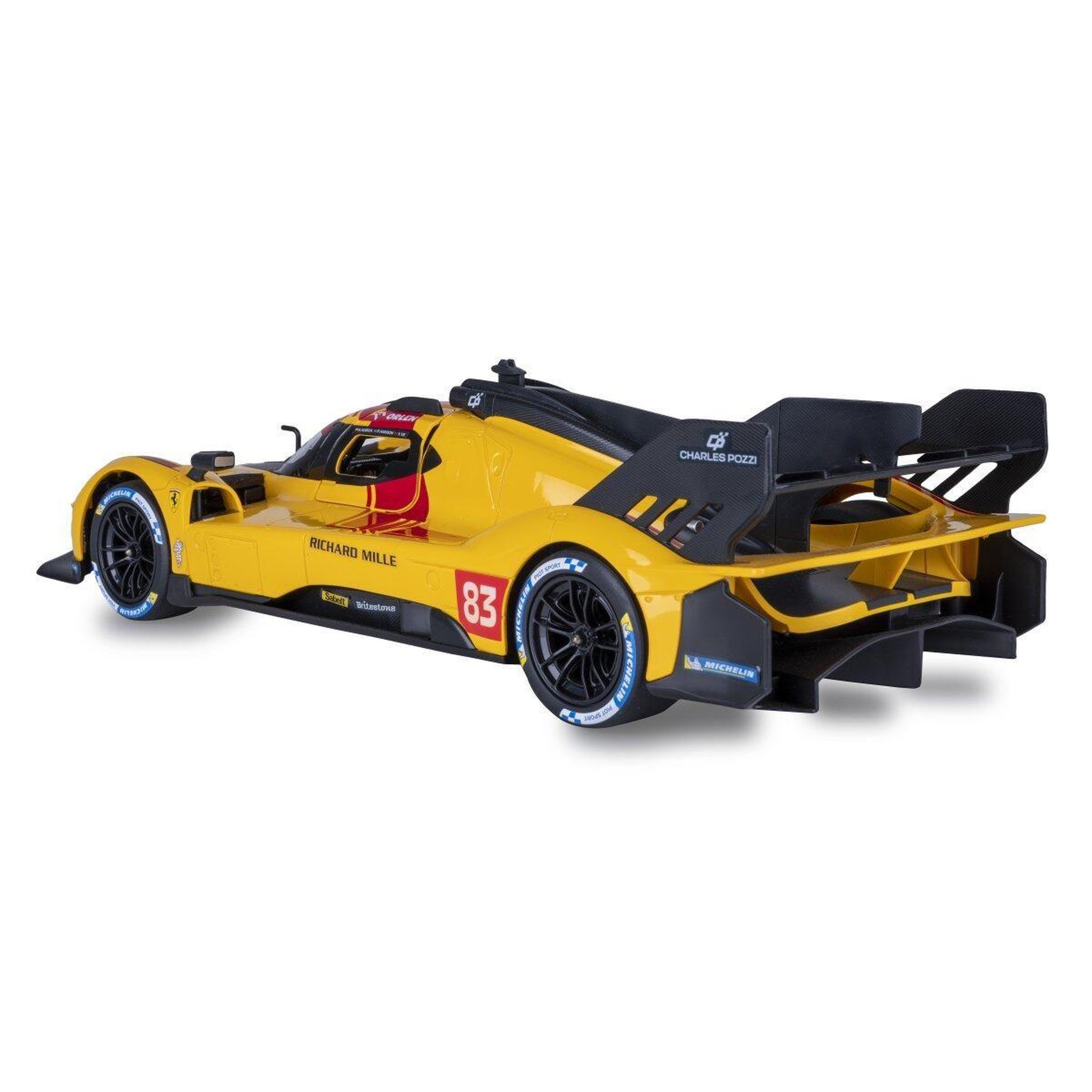 Voir la diapositive 2 : Jamara Voiture télécommandée ferrari 499p-n83 1:14 jaune 2,4ghz porte manuelle
