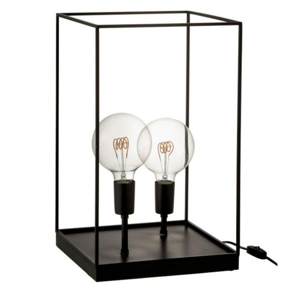 Paris Prix Lampe à Poser  Deux Ampoules  51cm Noir