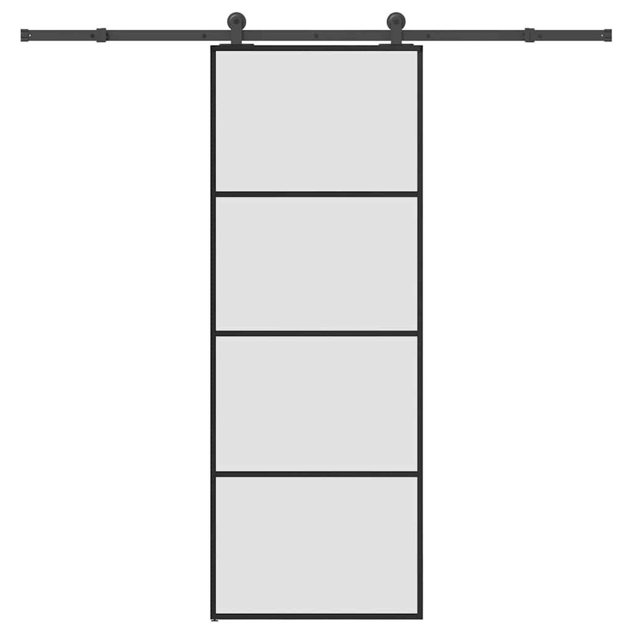 VIDAXL Porte coulissante avec kit de quincaillerie 76x205 cm Verre ESG