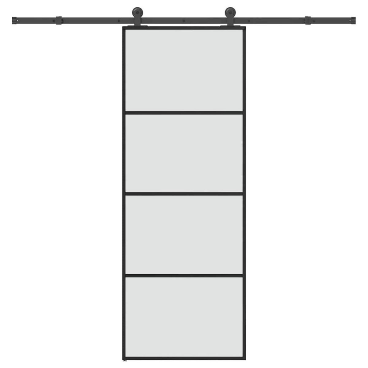 VIDAXL Porte coulissante avec kit de quincaillerie 76x205 cm Verre ESG