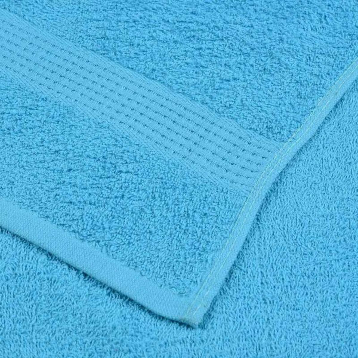 VIDAXL Serviettes de visage 10 pcs turquoise 30x30cm 360g m² 100%coton
