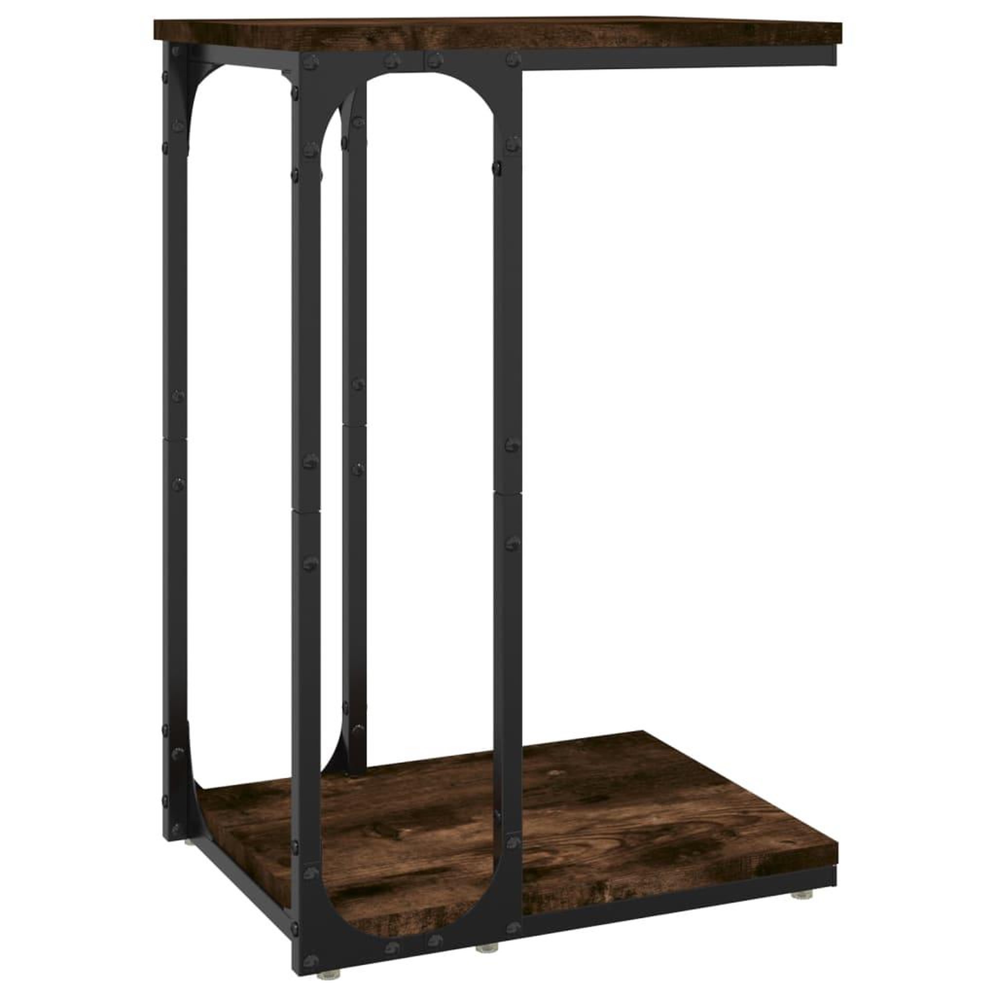 Voir la diapositive 2 : VIDAXL Table d'appoint Chene fume 40x30x60 cm Bois d'ingenierie
