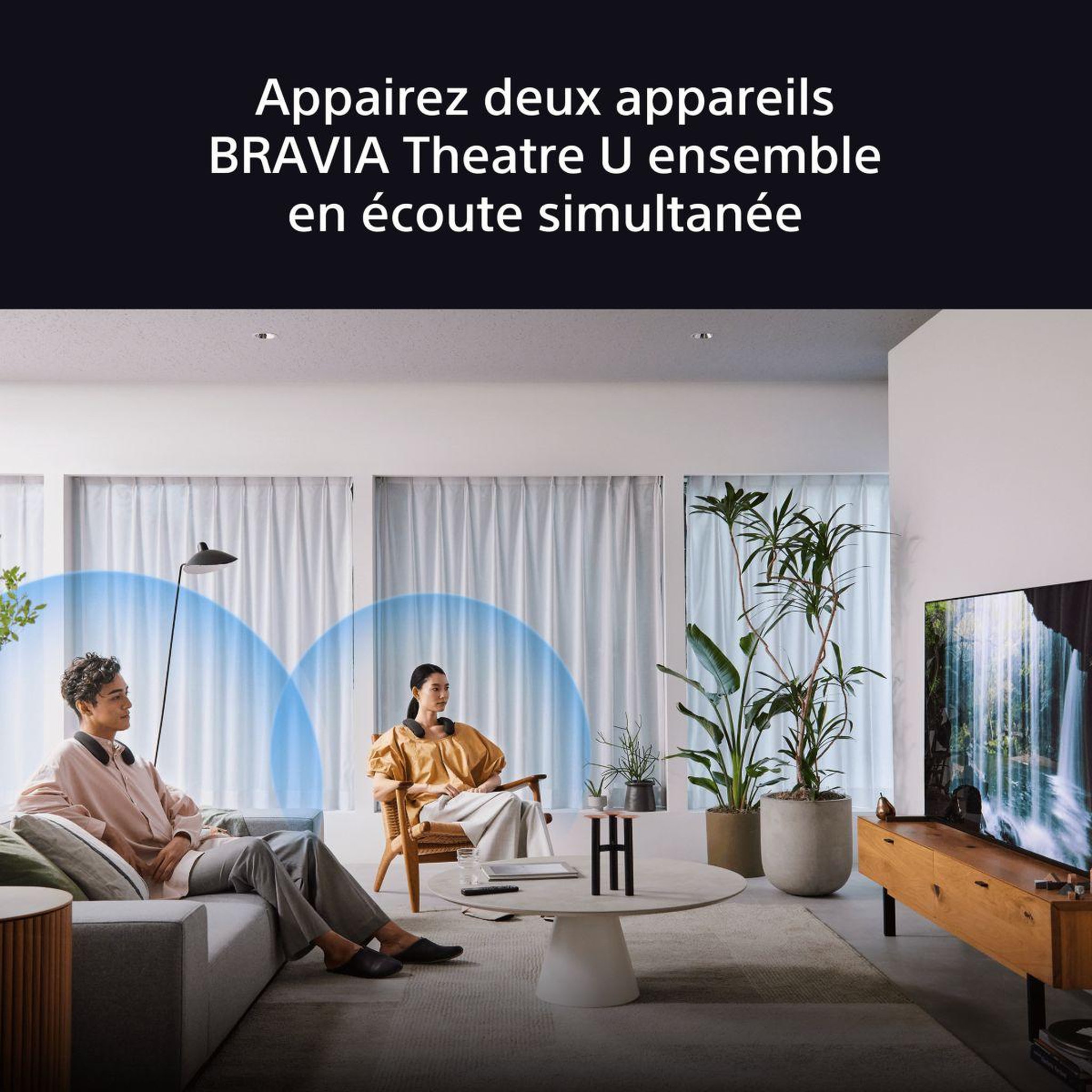 Voir la diapositive 3 : SONY Casque Tour de cou BRAVIA Theatre U Noir