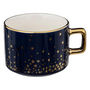 Voir la diapositive 3 : SECRET DE GOURMET Lot de 4 Mugs sur Rack  Etoiles  17cl Blanc & Bleu