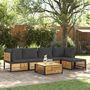 Voir la diapositive 1 : VIDAXL Salon de jardin avec coussins 6 pcs bois d'acacia solide