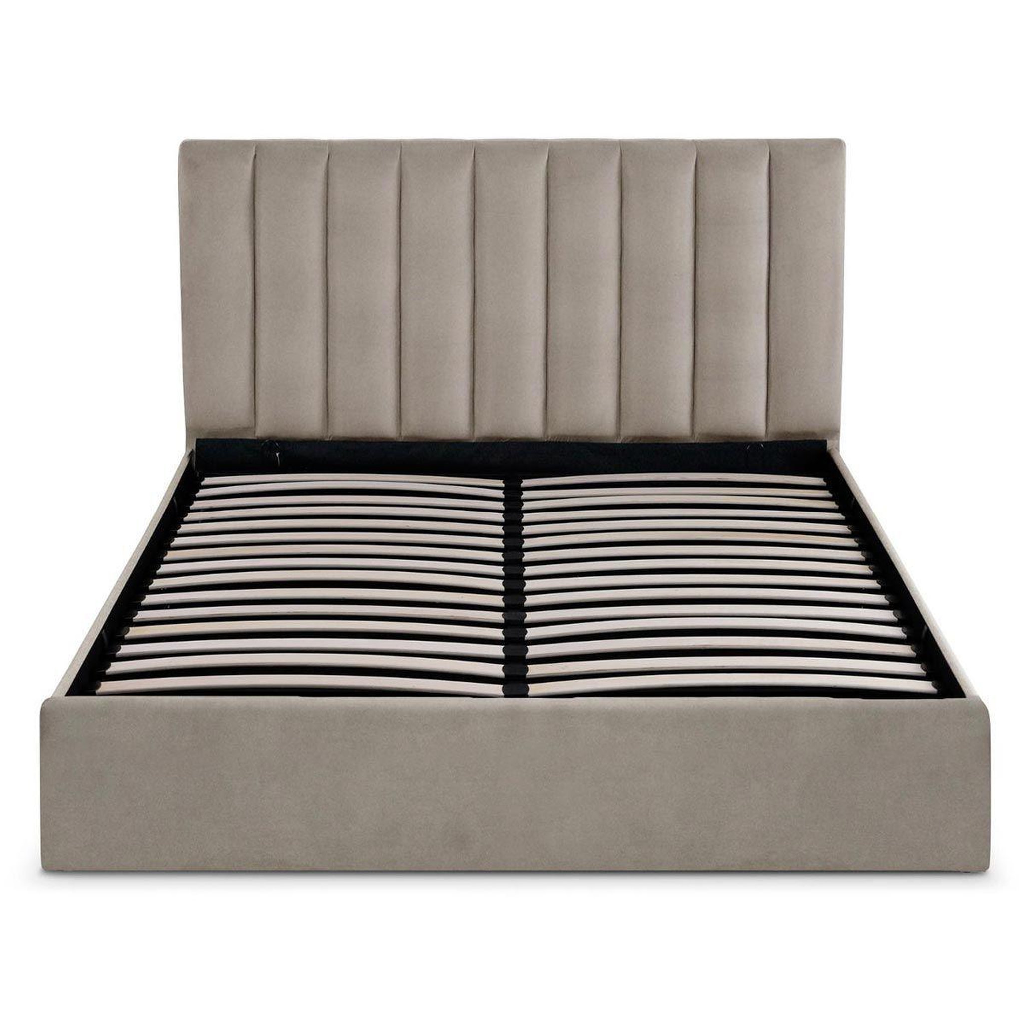 Voir la diapositive 1 : Paris Prix Lit coffre design velours  songa  160x200cm taupe