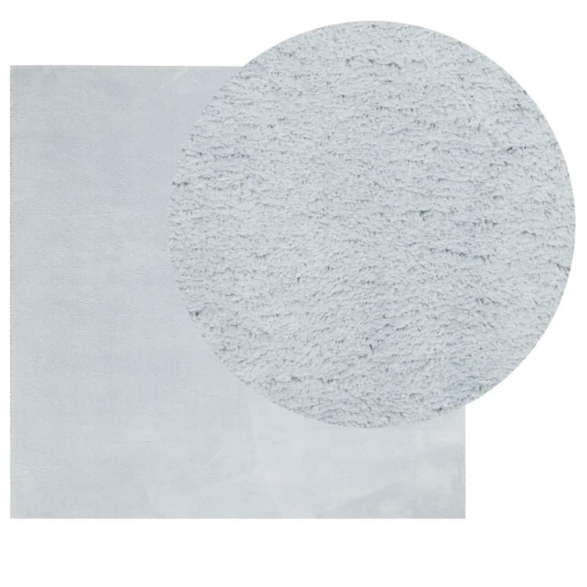 VIDAXL Tapis HUARTE a poils courts doux et lavable bleu 160x160 cm