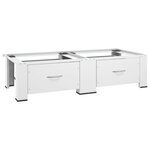 VIDAXL Socle double pour lave-linge et seche-linge avec tiroirs Blanc