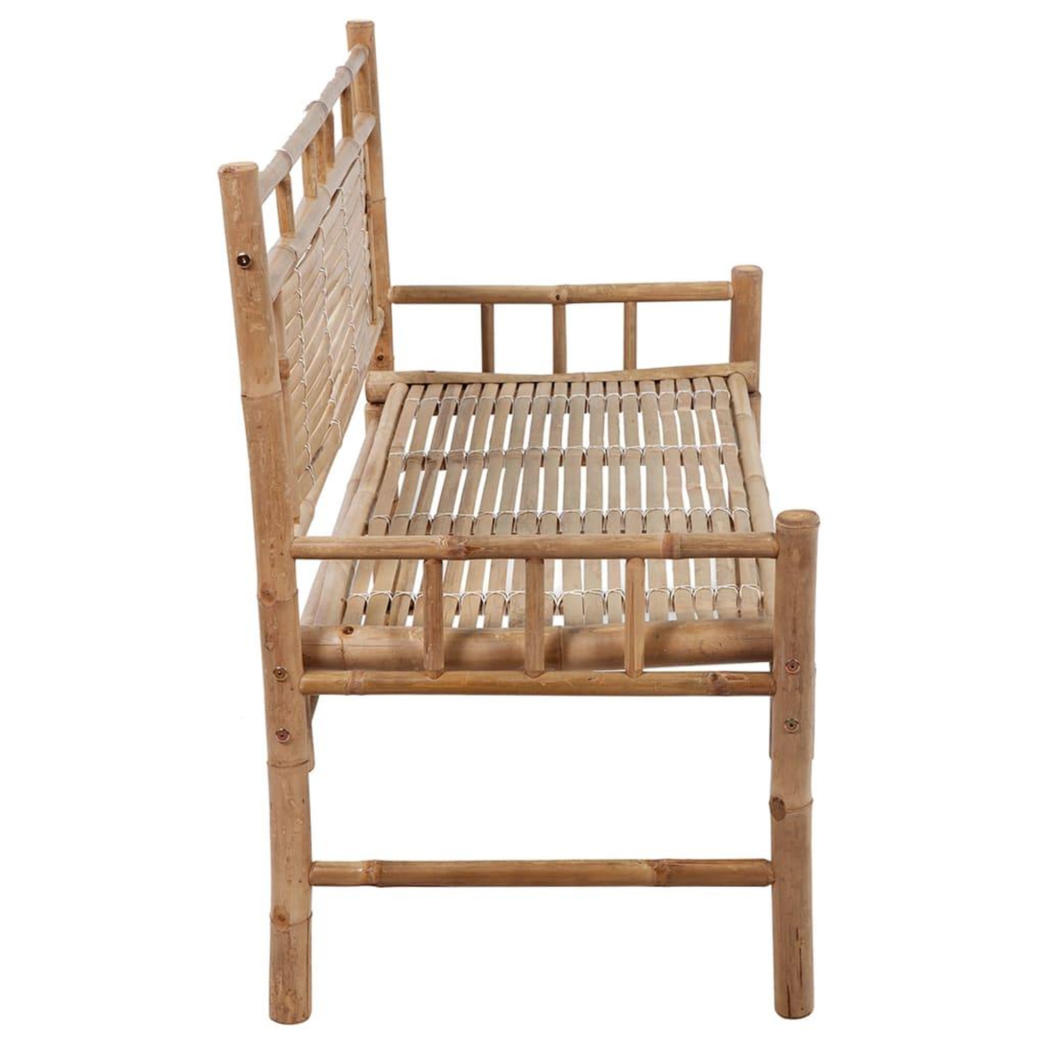 Voir la diapositive 4 : VIDAXL Banc de jardin avec coussin 120 cm Bambou