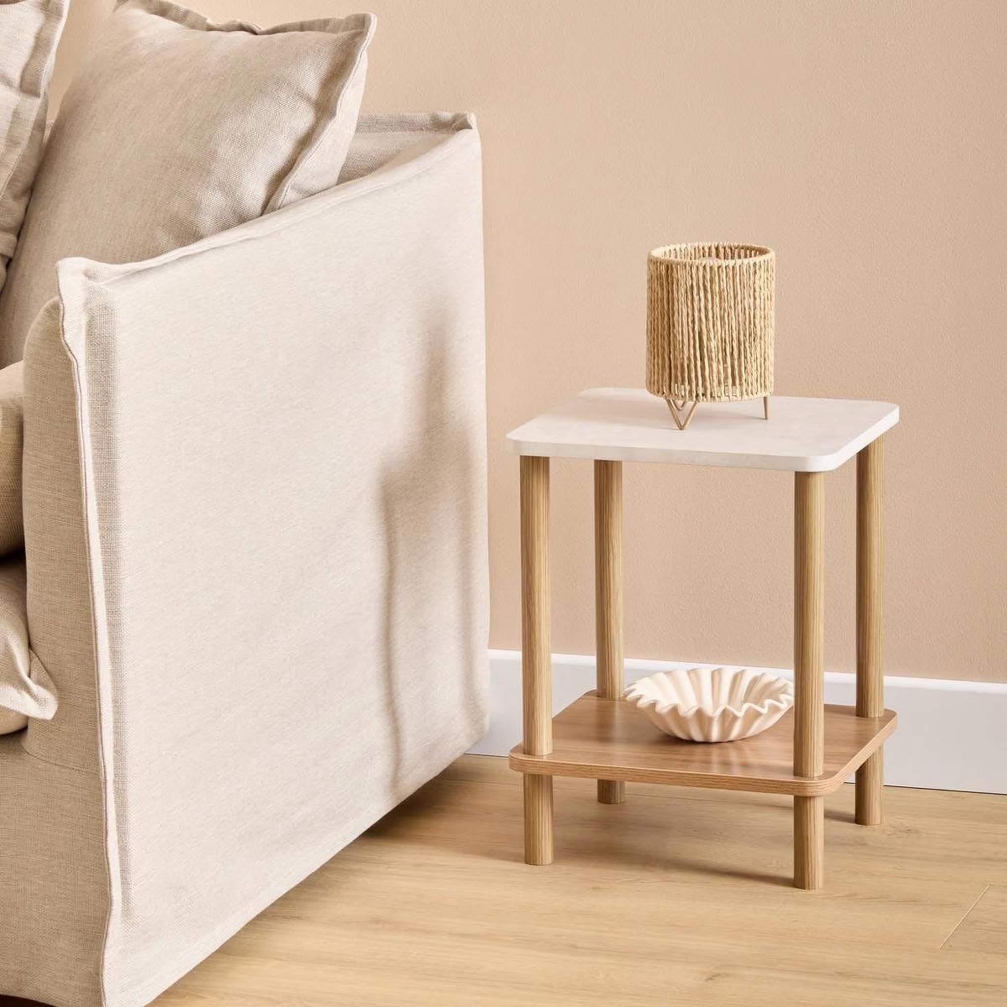 Voir la diapositive 2 : FIVE Table d'appoint design  côme  44cm marron