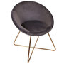 Voir la diapositive 1 : The Home Deco Factory Fauteuil de salon en velours Karl