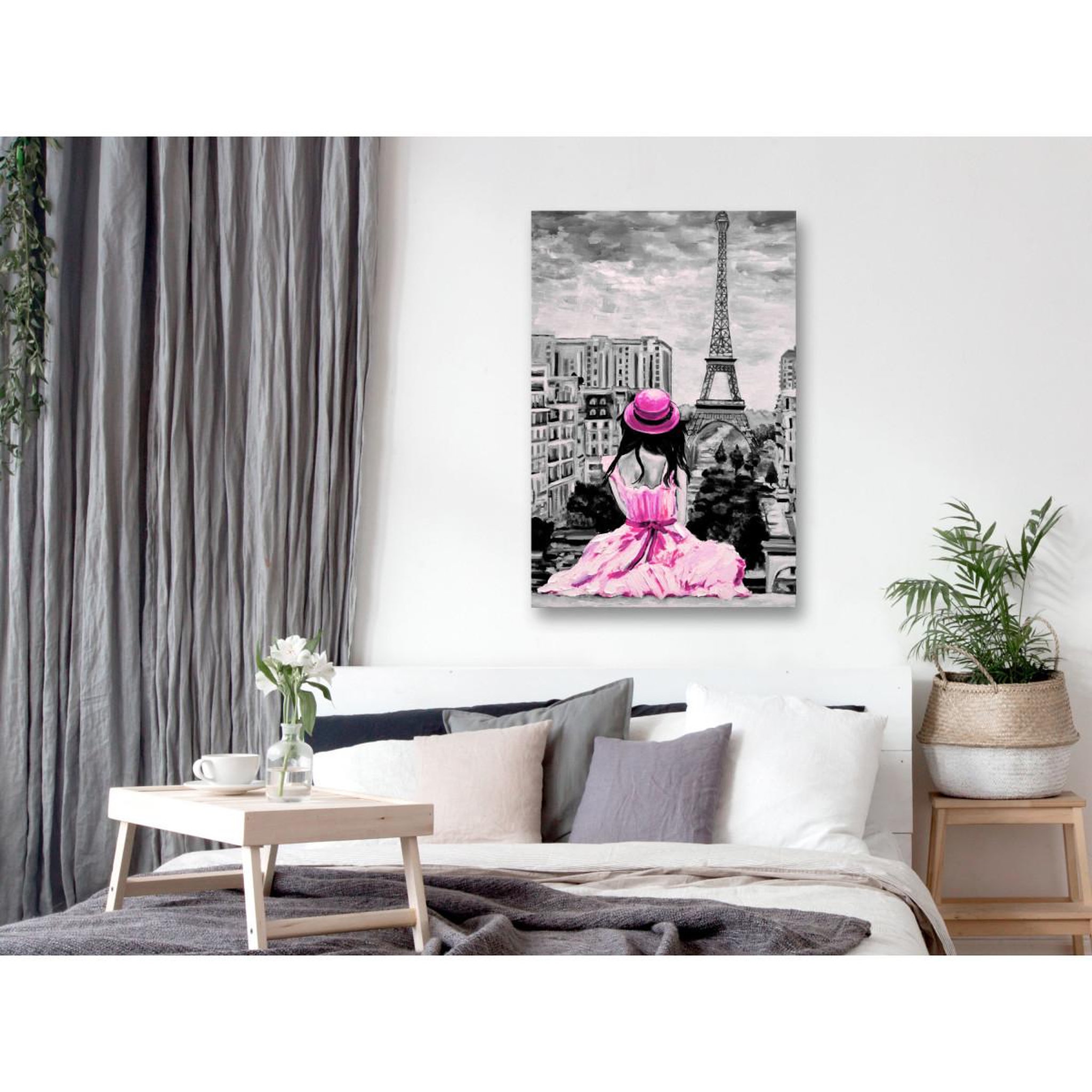 Voir la diapositive 2 : Paris Prix Tableau Imprimé  Paris Colour Pink