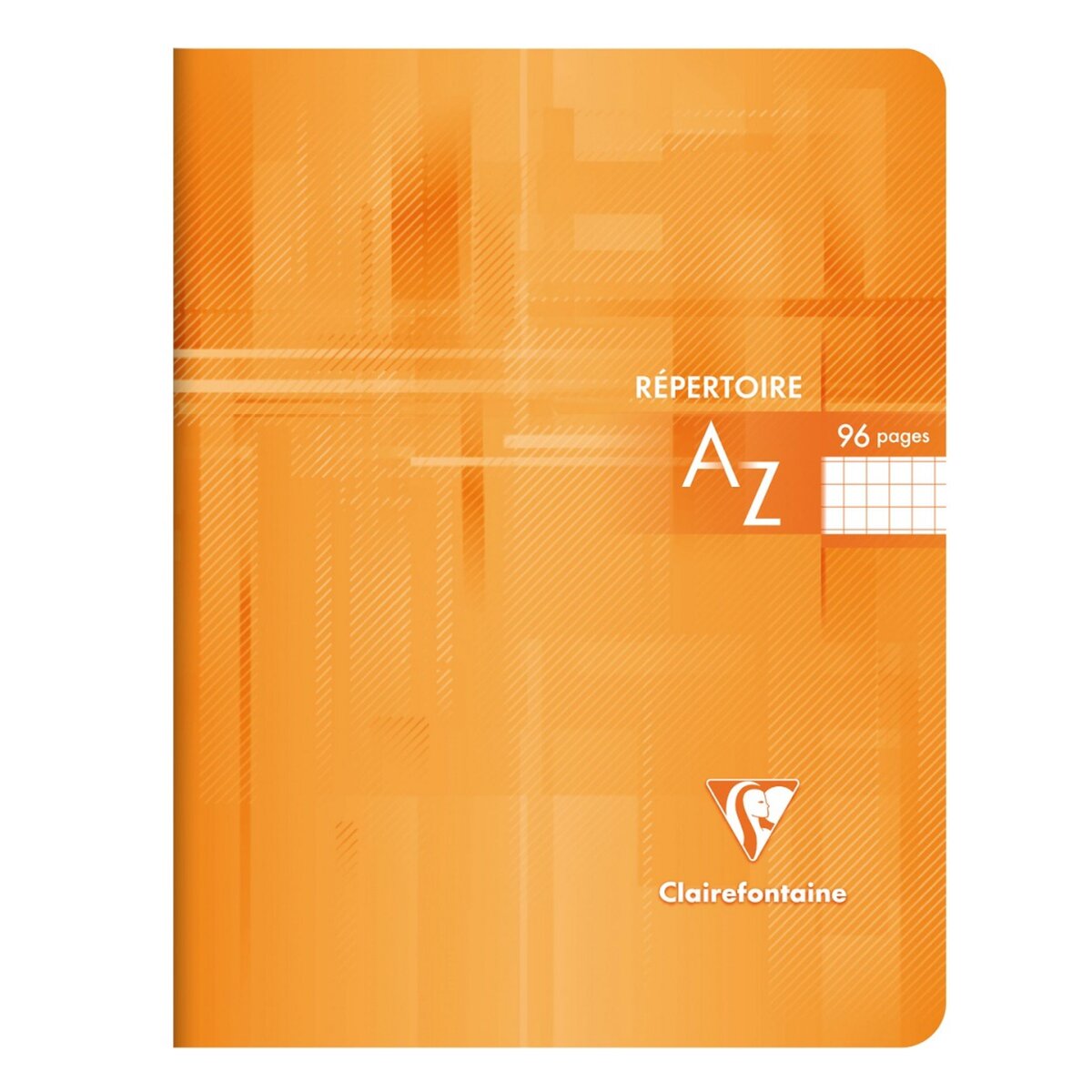 CLAIREFONTAINE Répertoire piqué 17x22cm - 96 pages - Petits carreaux 5x5 - orange
