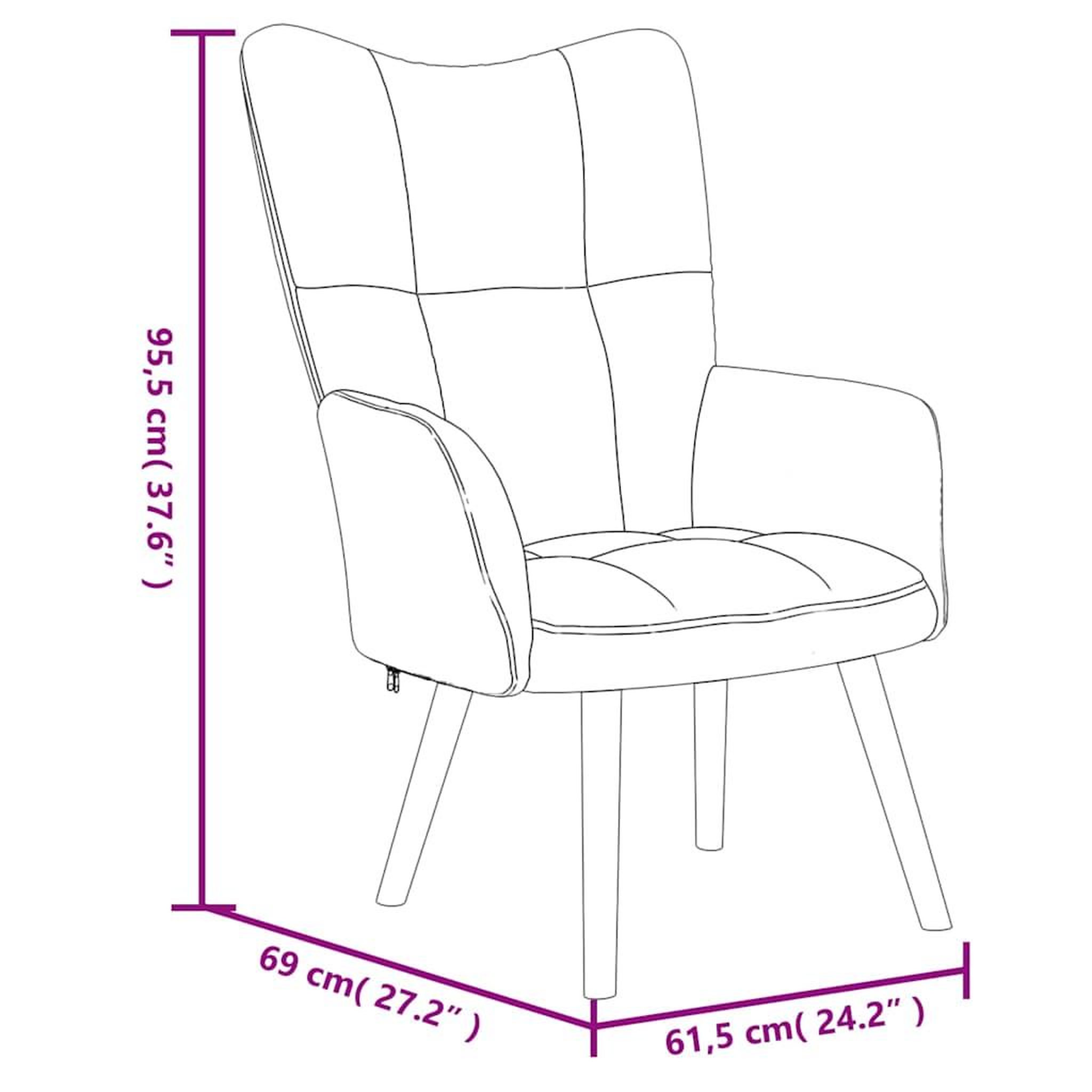 Voir la diapositive 6 : VIDAXL Chaise de relaxation avec repose-pied Noir Velours