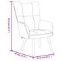 Voir la diapositive 6 : VIDAXL Chaise de relaxation avec repose-pied Noir Velours