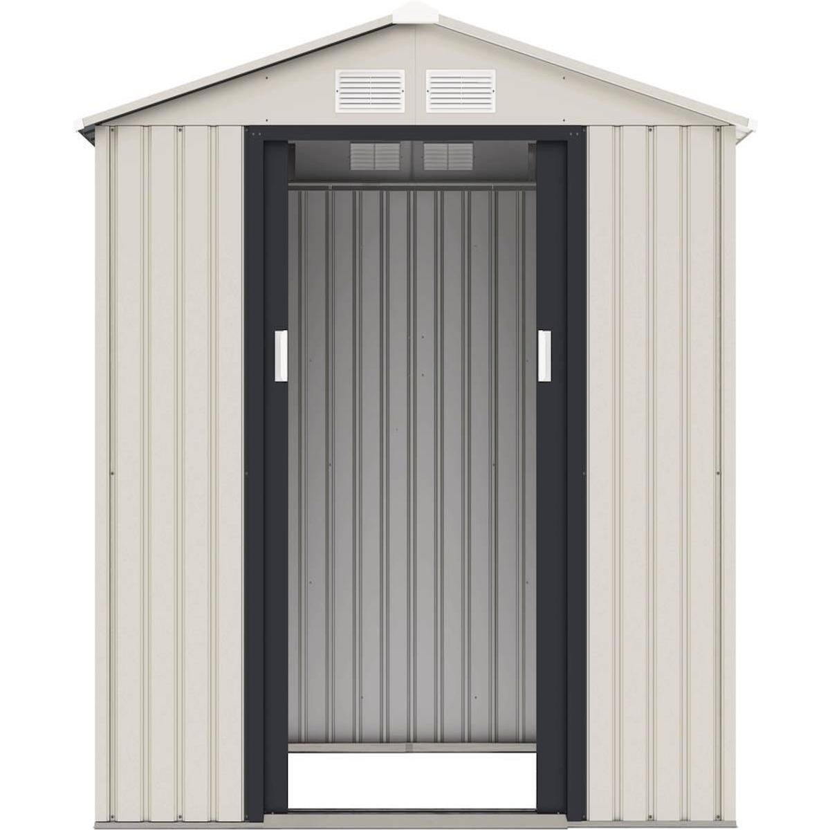 Habitat et Jardin Abri de jardin métal  Nebraska  - 4.07 m² - Beige/Gris anthracite