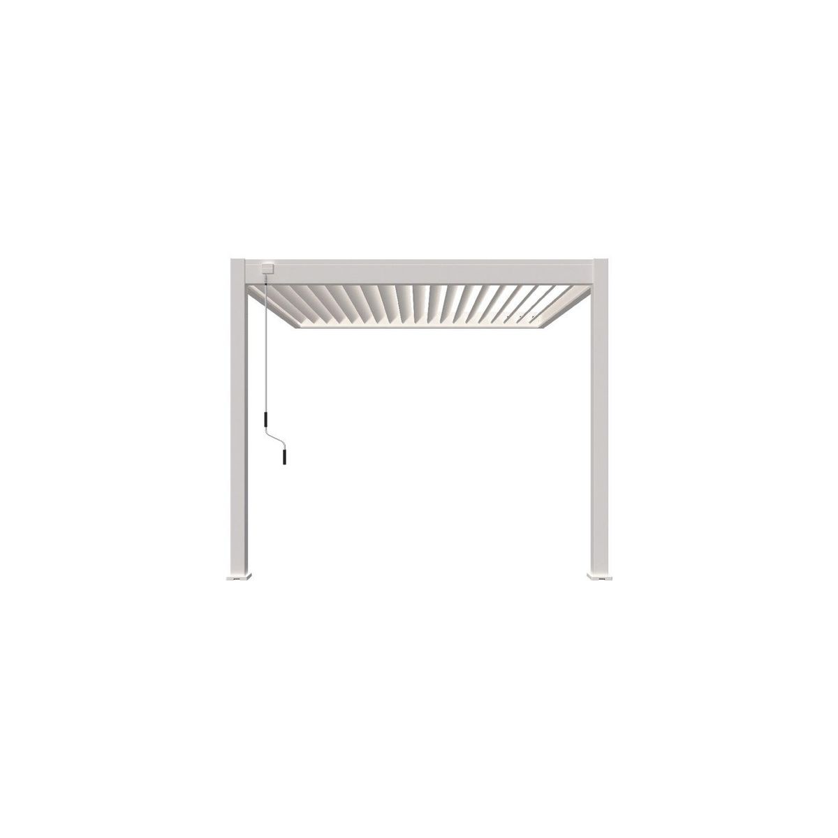 Pergola Bioclimatique adossée 3x3 m - Aluminium - Blanc -  VS OmBREA®