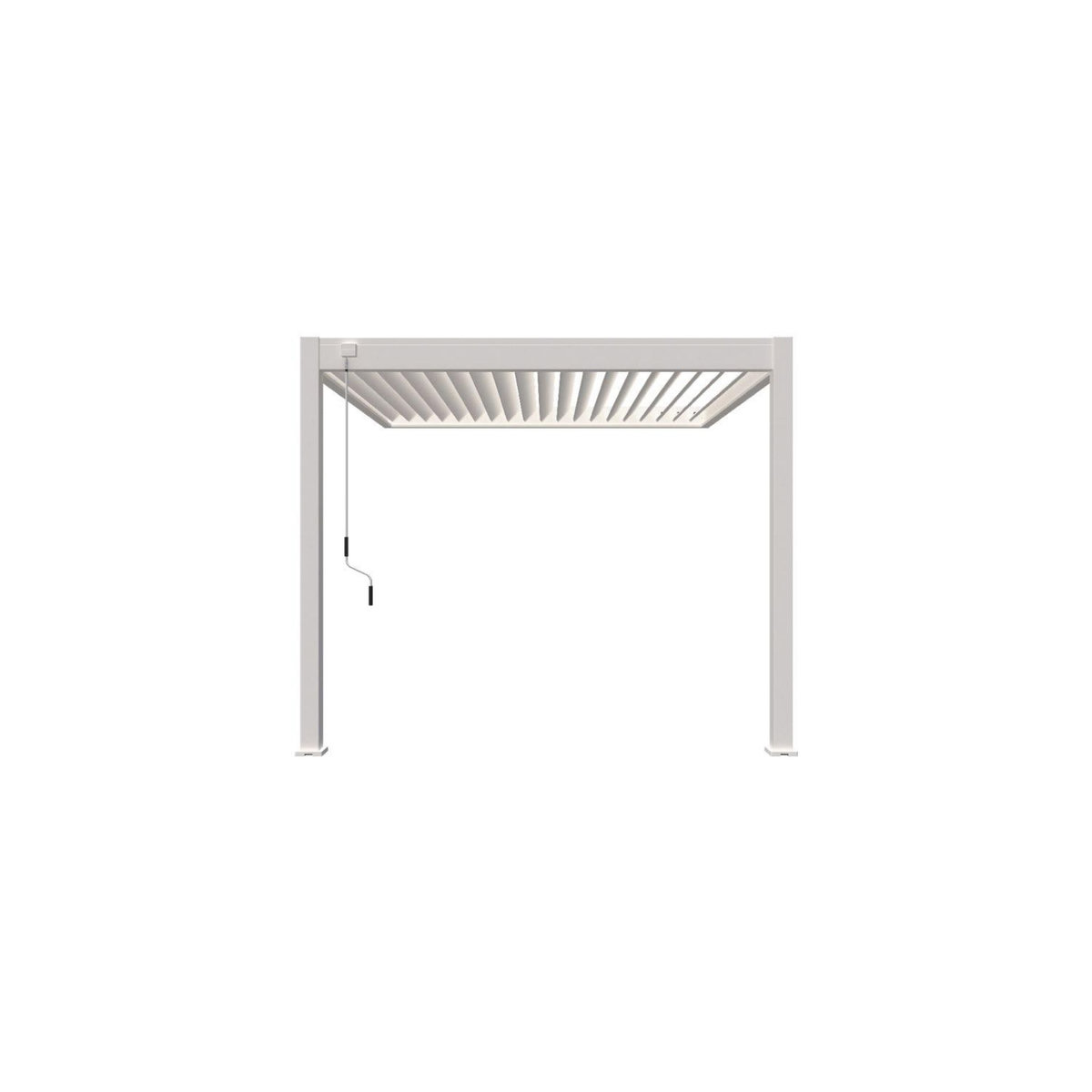 Pergola Bioclimatique adossée 3x3 m - Aluminium - Blanc -  VS OmBREA®