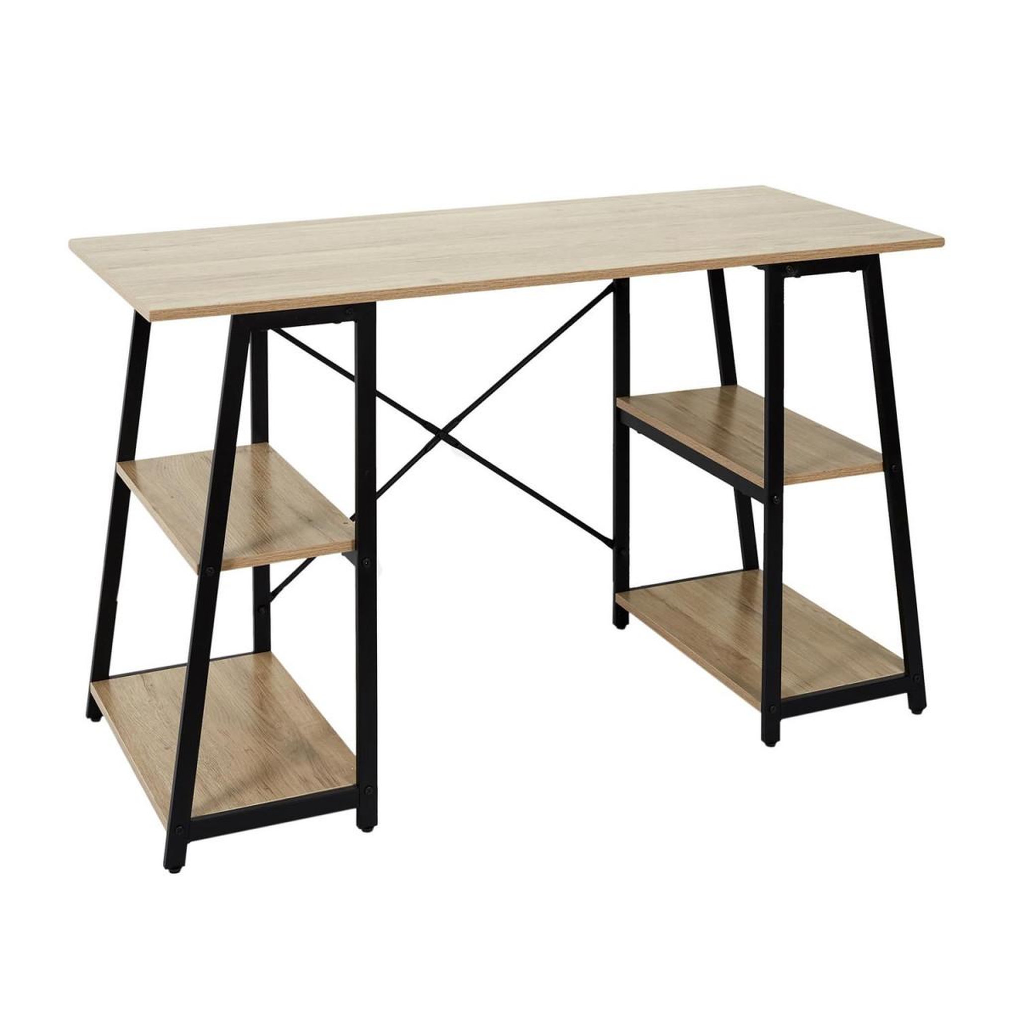 Voir la diapositive 2 : The Home Deco Factory Bureau Design  Architecte  120cm Naturel & Noir