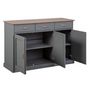 Voir la diapositive 2 : Paris Prix Buffet 3 Portes & 3 Tiroirs  Zernan  131cm Gris