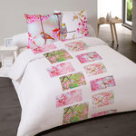 Dourev Housse de couette 240x220 Oiseau + 2 taies