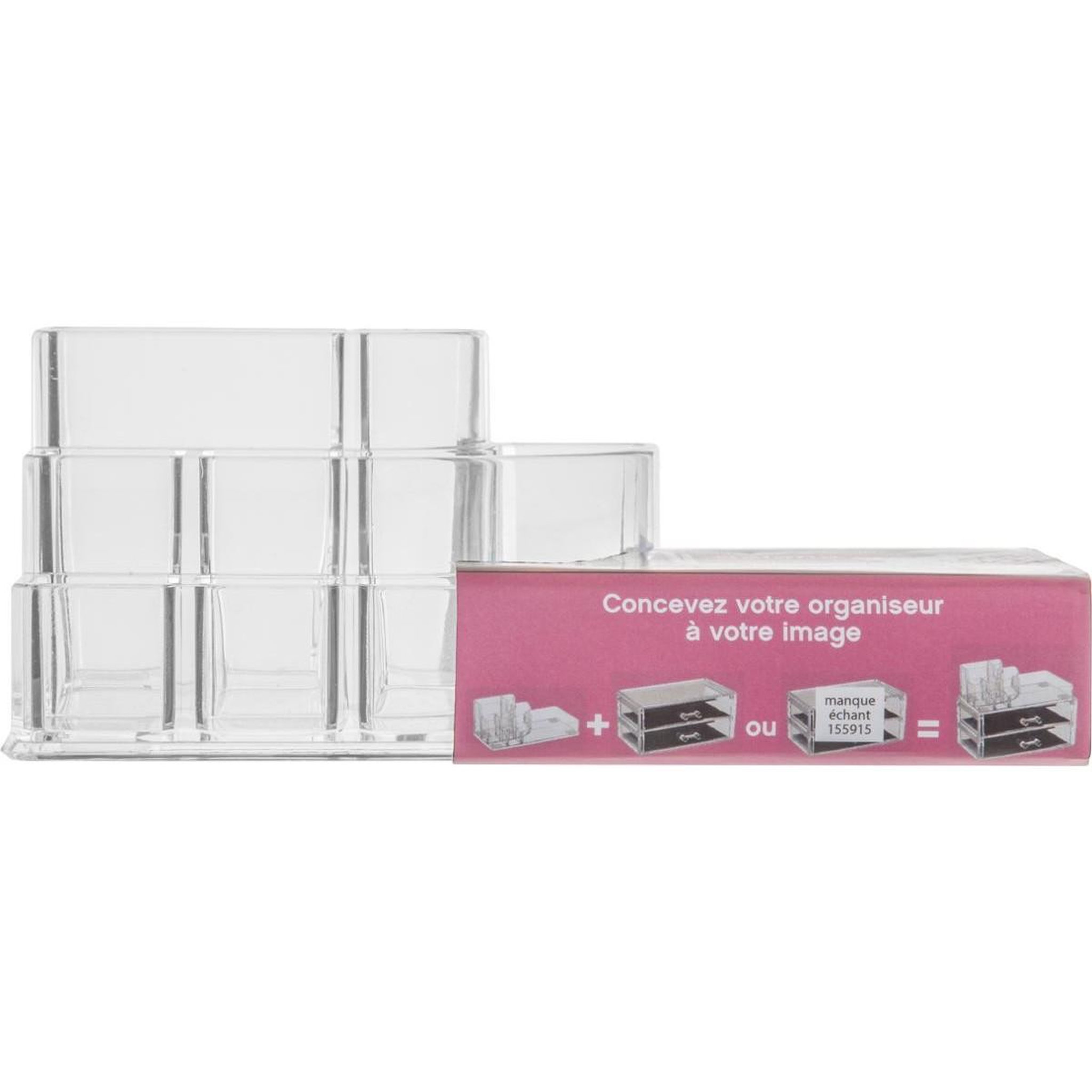 Voir la diapositive 3 : FIVE Organiseur pour cosmétiques  selena   17cm transparent