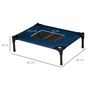 Voir la diapositive 3 : PAWHUT Lit surélevé pour chien chat dim. 61L x 46l x 18H cm avec sac métal époxy tissu oxford textilène micro-perforé bleu noir